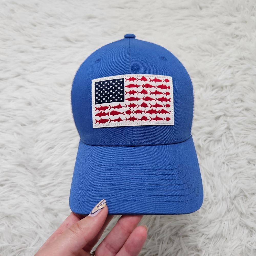 Columbia PFG Performance Fishing Gear Unisex American Flag Snapback Hat OSFA